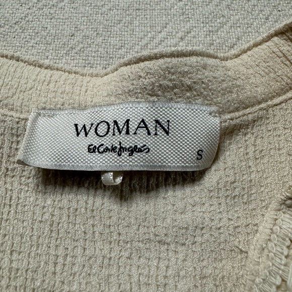 El Corte Ingles Cream‎ Boho Crochet Trim Beach Midi Dress S - Picture 6 of 8